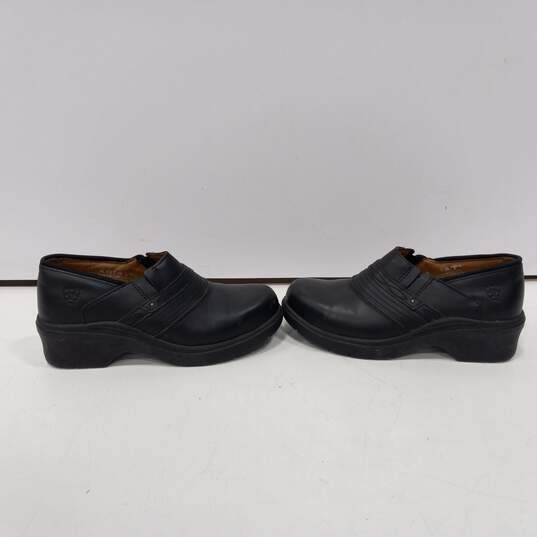 Ariat Women's Black Leather Slip-On Clogs Size 7.5 image number 3