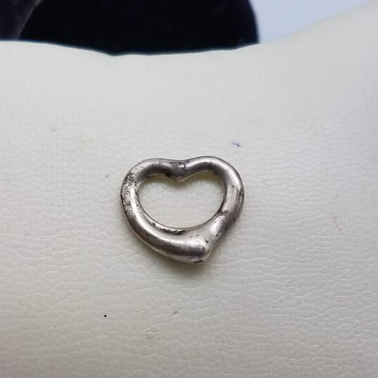 Tiffany & Co Elsa Peretti Sterling Silver Floating Heart Pendant 2.1g image number 3