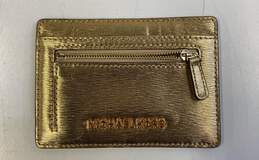 Michael Kors Gold Zip ID Card Organizer Wallet