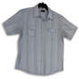 NWT Mens Multicolor Striped Short Sleeve Collared Button-Up Shirt Size XL image number 1