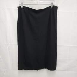 Eileen Fisher WM's Black Viscose Midi Pencil Skirt Size MM