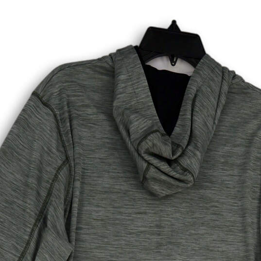 Mens Gray Space Dye Long Sleeve Pockets Full-Zip Activewear Hoodie Size L image number 4