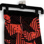 Womens Orange Black Flat Front Elastic Waist Pull-On Capri Leggings Size XS image number 4