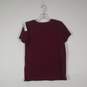 Womens Regular Fit Crew Neck Short Sleeve Pullover T-Shirt Size Small image number 2