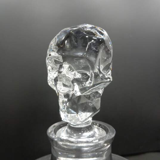 Nude Shade Crystal Whiskey Decanter Skull Shaped Stopper image number 4