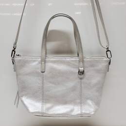 HOBO Kingston Leather Mini Tote Crossbody Bag in Silver Metallic alternative image