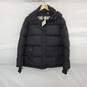 Steve Madden Black Hooded Full Zip Puffer Jacket WM Size L NWT image number 1