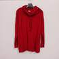 Chico's Women's Wild Poppy Cable Cowl Dolman Sweater Size 1 NWT image number 1