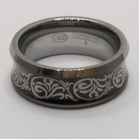 Tungsten Silver Tone Design On Metal Ring Sz 12 Bundle 8pcs 132.0g image number 2