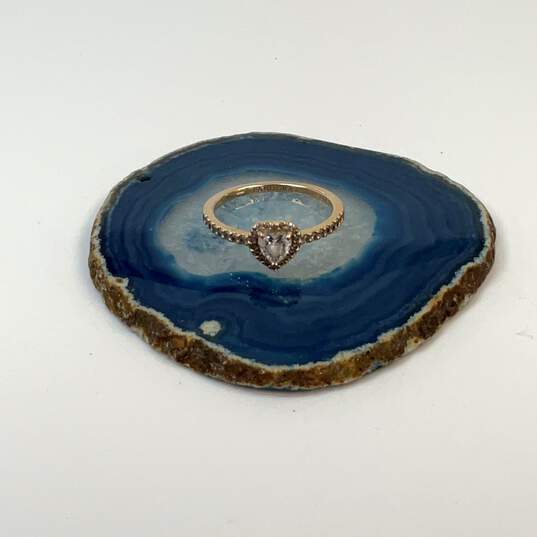 Designer Pandora ALE MET Sterling Silver Sparkling Elevated Heart Band Ring image number 1
