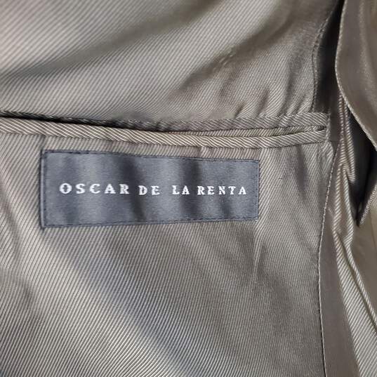 Men's Tan Patterned Oscar De La Renta Suit Jacket No Size Listed image number 4