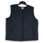 Socialite Mens Black Sleeveless Collarless Full-Zip Puffer Vest Size L/XL image number 1