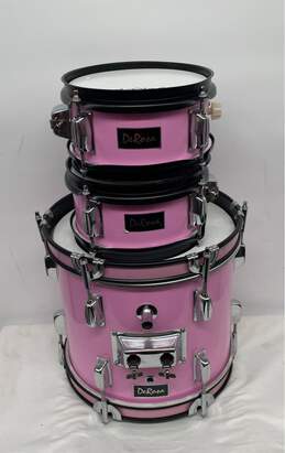 De Rosa Pink Children's 3-Piece 12-Inch Musical Drum Set W-0541798-A alternative image