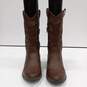 Cat & Jack Brown Pull-On Western Style Boots Size 5 image number 2