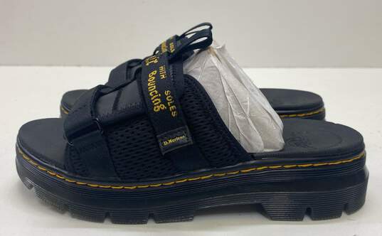 Dr. Martens AYCE II Tract Milled Black Leather Slide Sandals Women's Size 9 M image number 1