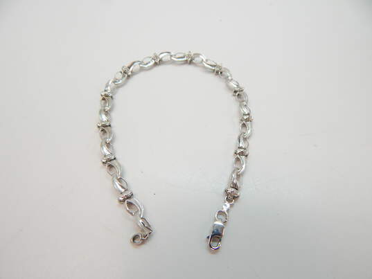10K White Gold Diamond Accent Bracelet 4.0g image number 1