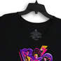 Womens Black The Muses Short Sleeve V-Neck Pullover T-Shirt Size X-Large image number 3