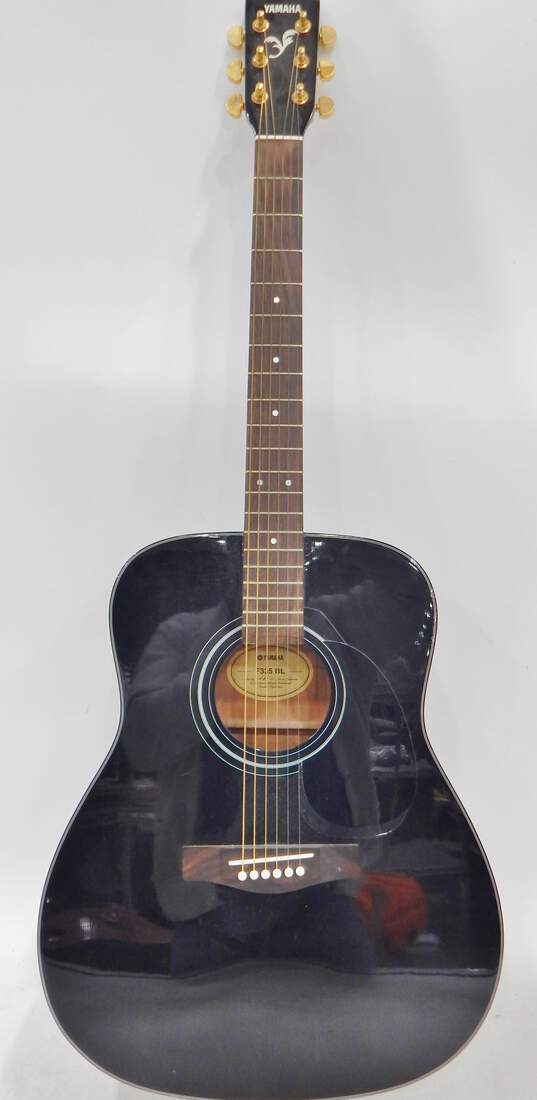 Yamaha Model F335 BL Black Acoustic Guitar w/ TKL Case image number 1