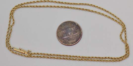 Fancy 14k Yellow Gold Rope Chain Necklace 4.2g image number 2