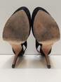 Sam Edelman Novato Black Suede Platform Slingback Peep Toe Pump Heels Shoes Size 9.5 M image number 9