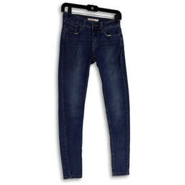 Womens Blue 535 Denim Medium Wash Pockets Super Skinny Leg Jeans Size 27