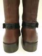 Vince Camuto Vincina Brown Leather Zip Tall Knee Riding Boots Women's Size 9 M image number 9