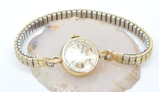 Vintage Omega Swiss 14K Yellow Gold Case 17 Jewels Ladymatic Watch 15.0g image number 2