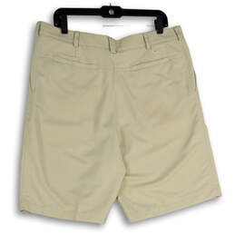 NWT Mens Tan Flat Front Slash Pockets Golf Chino Shorts Size 36 alternative image