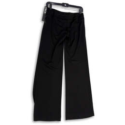 NWT XOXO Womens Black Flat Front Slash Pockets Wide Leg Dress Pants Sz 1/2 alternative image