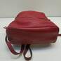 Michael Kors Leather Rhea Zip Medium Backpack Red image number 7