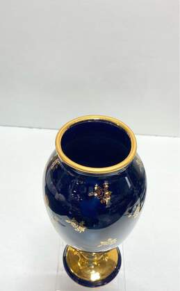 Limoges France Cobalt and Gold 10 inch Tall Decorative Porcelain Table Top Vase alternative image