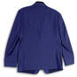 Mens Blue Notch Lapel Long Sleeve Flap Pocket Two Button Blazer Sz 40Wx46R image number 2
