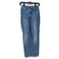 Women's Blue Medium Wash Stretch Pockets Denim Tapered Jeans Size 25 image number 1