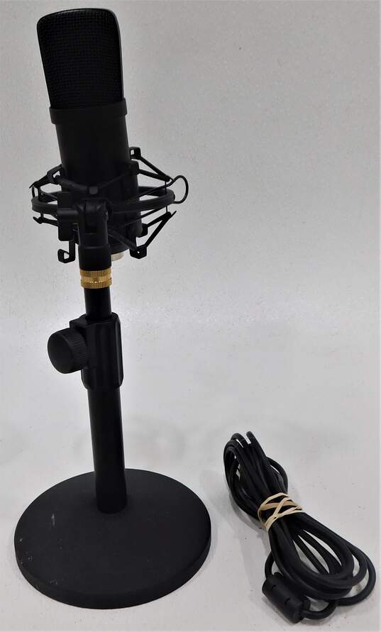 Maono Brand Black USB Microphone w/ Stand and USB Cable image number 3