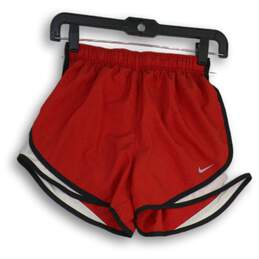 Nike Womens Red Dri Fit Elastic Waist Pull On Athletic Shorts Size Small