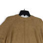 NWT Womens Tan Knitted Crew Neck 3/4 Sleeve Pullover Sweater Size Medium image number 4