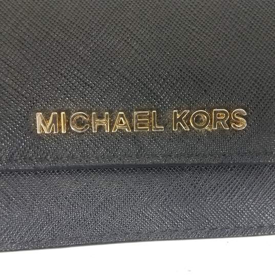 Michael Kors Saffiano Leather Wallet Black image number 3