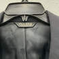 Mens Blue Long Sleeve Notch Lapel Flap Pockets Two Button Blazer Size 48L image number 5