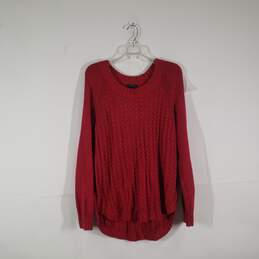 Womens Long Sleeve Round Neck Knit Casual Pullover Sweater Size XL