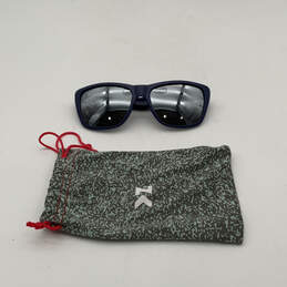 Mens Blue Full Rim Water Friendly Stylish Square Sunglasses With Dust Bag