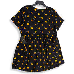 NWT Womens Black Yellow Mickey Pumpkins Button Front Blouse Top 2/2X/18-20 alternative image