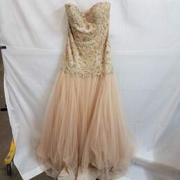 Wtoo Brides champagne gold tulle wedding dress