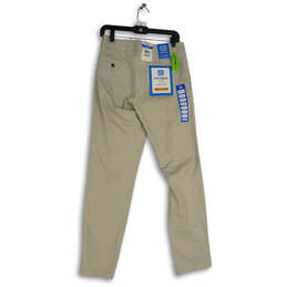 NWT Mens Khaki Flat Front Slash Pocket Straight Leg Chino Pants Sz 30W/32L alternative image