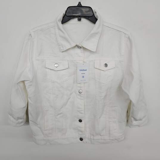 Unilexi White Jean Jacket image number 1