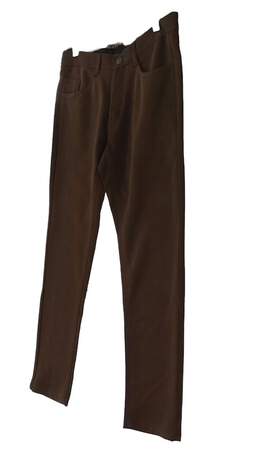 NWT Womens Brown Flat Front Straight Leg Chino Pants Size 30x30 alternative image