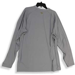 Mens Gray Long Sleeve Crew Neck Regular Fit Pullover T-Shirt Size XL alternative image
