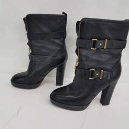 Coach Black Leather Boots Size 8B alternative image