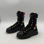 Puma Womens X Balmain Deva Black Gold Round Toe Lace Up Ankle Boots Size 6 w/COA image number 2