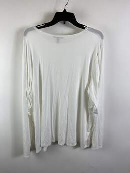 Eileen Fisher Women White Long Sleeve Blouse 3X alternative image