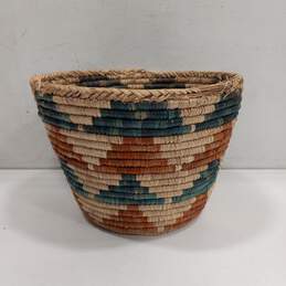 Handmade Colorful Woven Basket alternative image